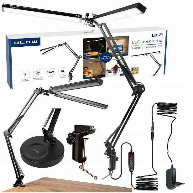 Led Stolní Lampa Stolní Dvojitá Noční Lampa Rýsovací Nastavitelná