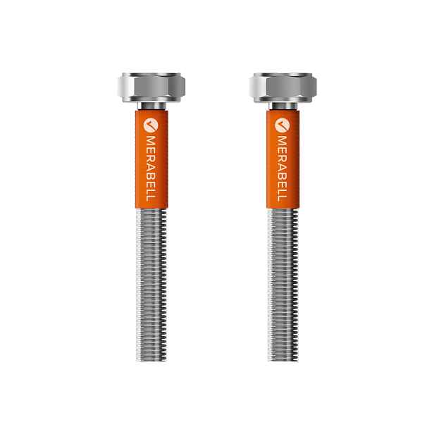 Merabell Aqua; nerezová toaletní hadička; převlečné matice G1/2"-G1/2" - 80 cm