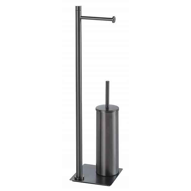 Sapho Gedy - Držák toaletního papíru a WC štětky Trilly, gun metal TR3281