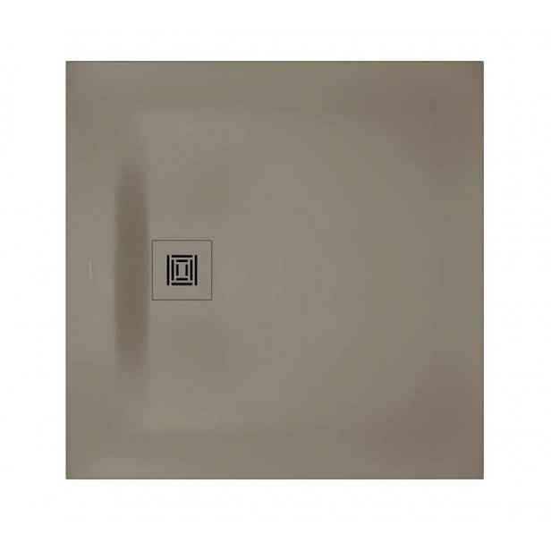 Duravit Sustano - Sprchová vanička, 90x90 cm, DuraSolid, matná béžová 720271640000000