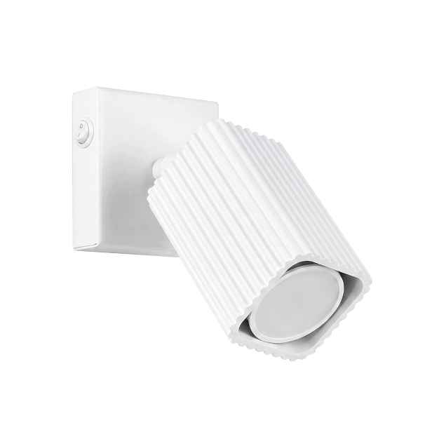 Nástěnné svítidlo Rayo bílé s vypínačem SL.3133 Sollux Lampa na zeď pohyblivá