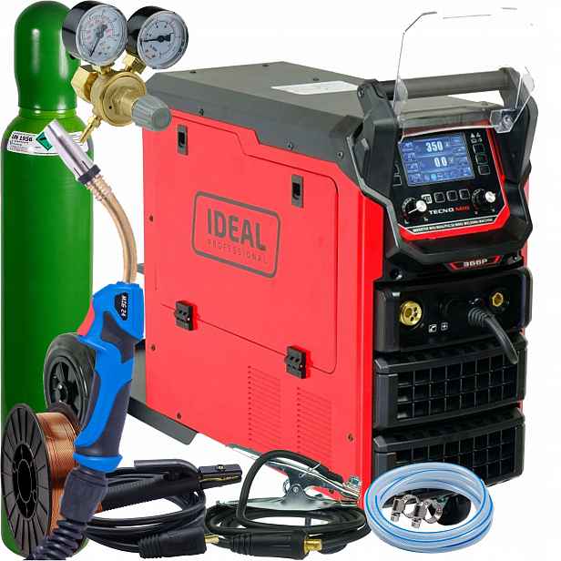Poloautomatický svařovací stroj Tecnomig 366 Pulse Synergic 350A 400V Puls SET4