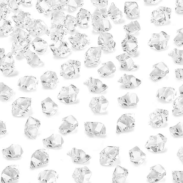 TEMU 300 ks Bling Bling Akrylové Drcené Ledové Kamínky Svatební Stůl Rozptýlené Konfety Drahokamy Třpytivé pro Halloween, Řemesla, Výplň do Vázy,