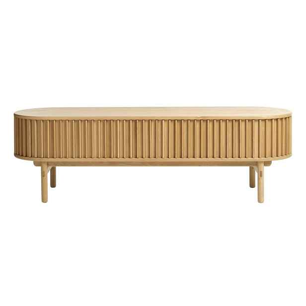 TV stolek v dekoru dubu v přírodní barvě 160x48 cm Carno – Unique Furniture