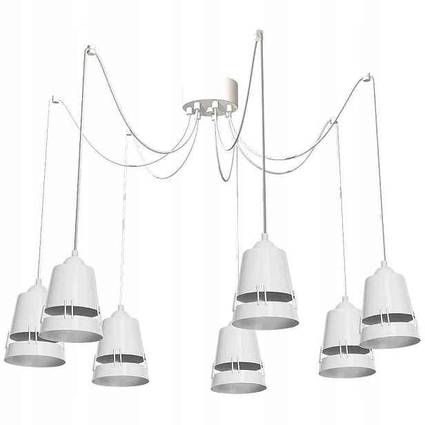 Závěsná lampa Milagro Apollo Bílá 7xE27 MLP775 Nastavitelná stropní kovová