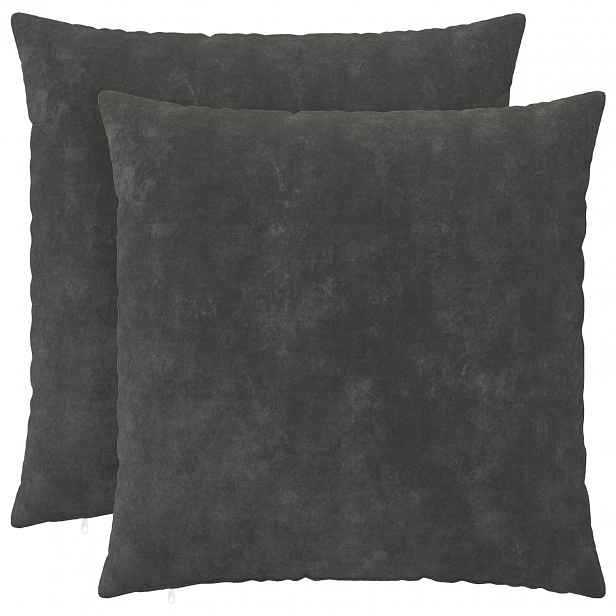 vidaXL Povlak na polštář 2 pcs HEERLEN Antracitová 80 x 80 cm