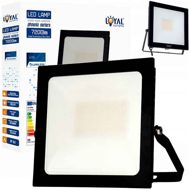 Halogen Led Lampa 50W 7200lm Venkovní IP65 4000K