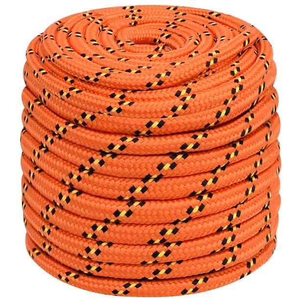vidaXL Víceúčelové užitkové lano 16 mm 100 m Oranžová PP
