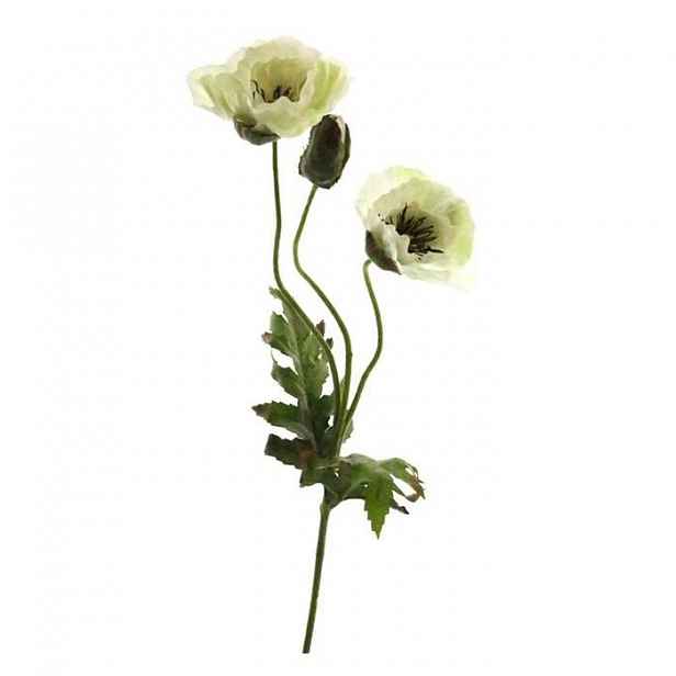 Vlčí mák FLORA řezaný umělý 3 květy krémový 70cm