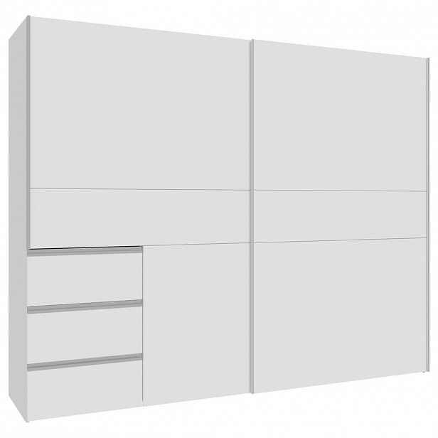 Carryhome SKŘÍŇ S POSOUVACÍMI DVEŘMI, bílá, 250/200/61 cm