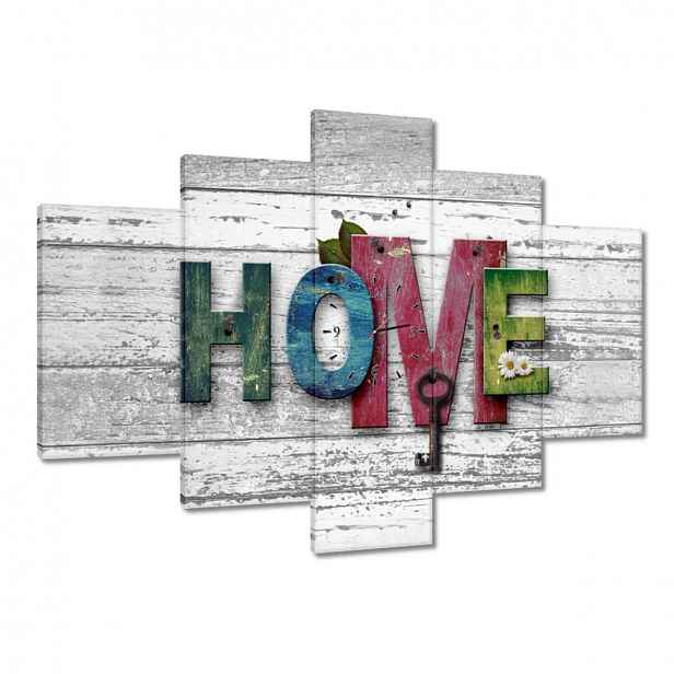 Hodiny 150x105 Barevný nápis Home