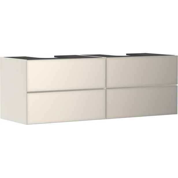 Skříňka pod umyvadlo pod desku Hansgrohe Xevolos E 157x55,5x55 cm písková matná béžová mat 54200790