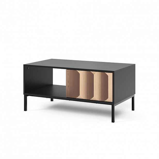 Vicco KONFERENČNÍ STOLEK Eliza Černá/dubová 90 x 50 cm se zásuvkou