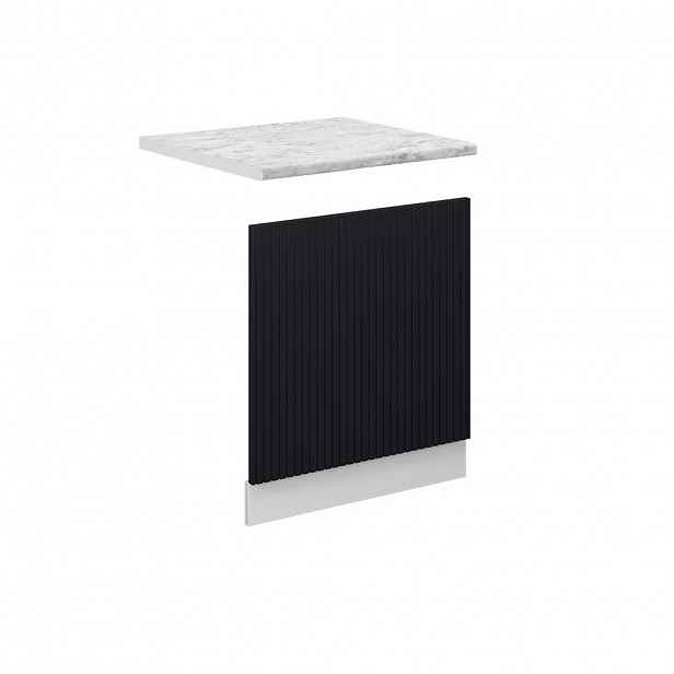 Vicco PŘEDNÍ PANEL Fame-Line Černý pruhovaný 60 cm , PD Mramor