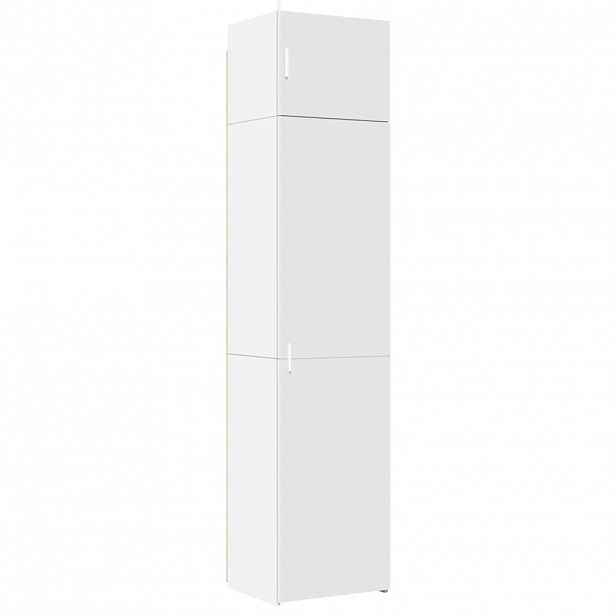 vidaXL Úzká úložná skříňka bílá 50 x 42,5 x 225 cm kompozitní dřevo