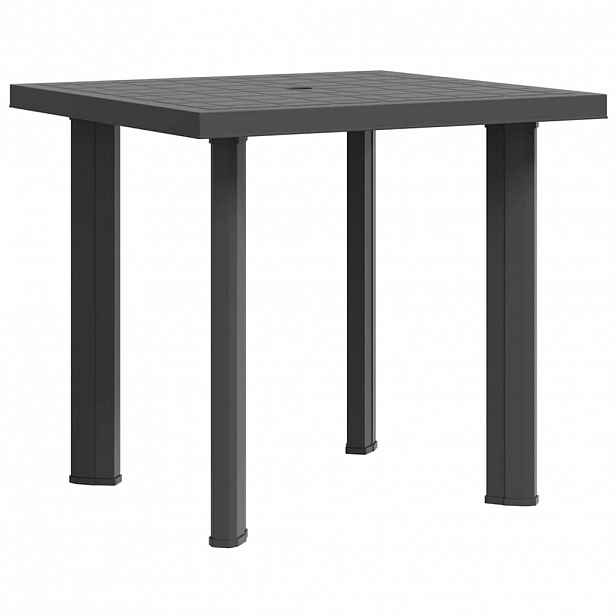 vidaXL Zahradní stůl antracitový 80 x 75 x 72 cm plast