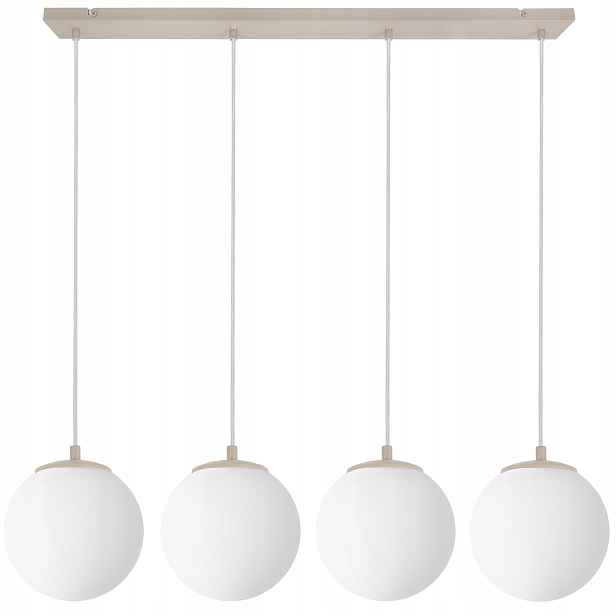 Závěsná Stropní Lampa Lustr Bílé Skleněné Kašmírové Koule Do Obývacího Pokoje