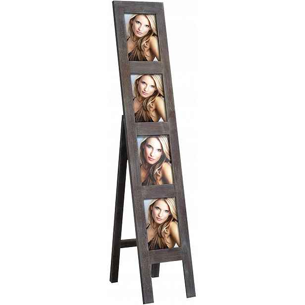 Dřevěná galerie pro 4 fotografie 15x20, velký žebřík, tvar žebříku