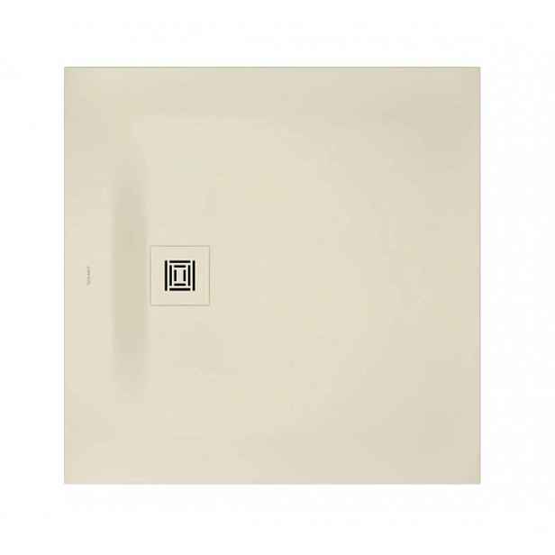 Duravit Sustano - Sprchová vanička, 90x90 cm, DuraSolid, matná krémová 720271620000000