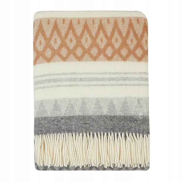 Vlněná deka teplý pléd 100% vlna 140 x 200 cm Cozy Blankets