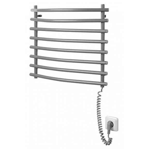 Aqualine - Elektrický sušák ručníků, 57x47 cm, šedý hliník/metalíza SU210A