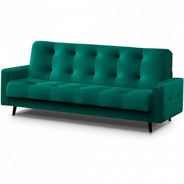 Beautysofa 3MÍSTNÁ rozkládací pohovka Nancy Bis, zelená