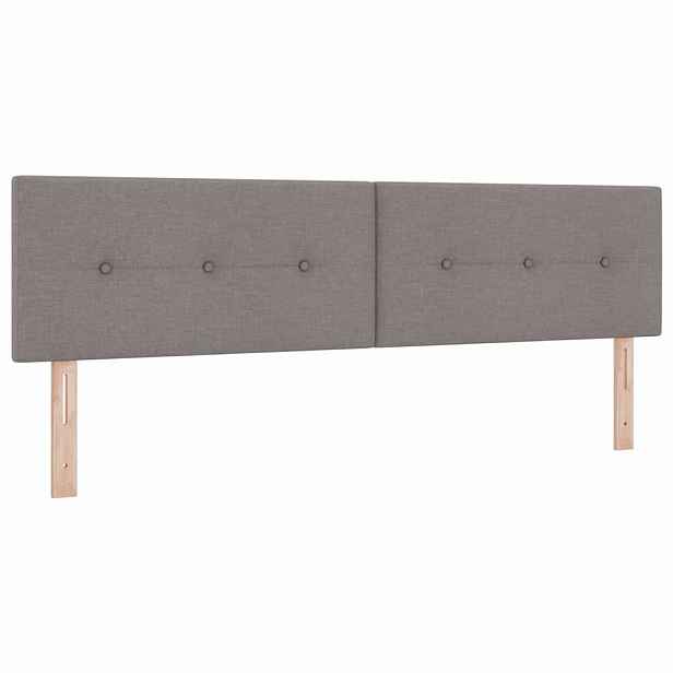 vidaXL LED hlavová deska Taupe textil