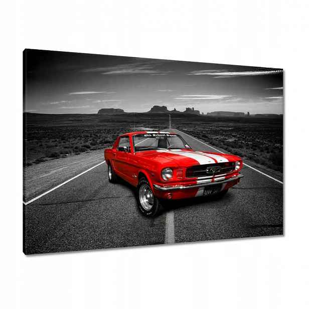 Obrazy 100x70 Červený Ford Mustang
