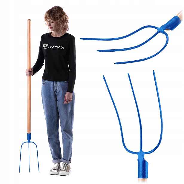 3-ZUBÉ Zahradní Vidle Na Seno Pro Hnůj S Násadou