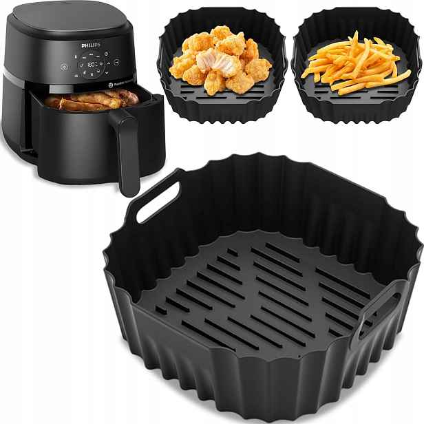 Silikonová Formička Organizér Do Fritézy Air Fryer Bez Tuku Čtvercová