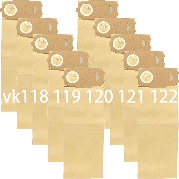 TEMU 10 Náhradních sáčků do vysavače pro Vorwerk Kobold 118 119 120 121 122 s extra silnou přírubou