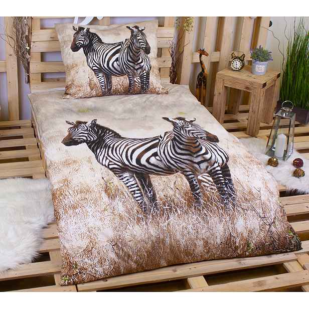 TP 3D povlečení 140x200 + 70x90 - Zebry