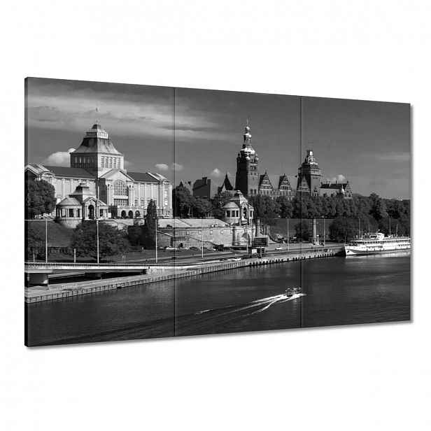 Obrazy 120x80 Černobílý Štětín