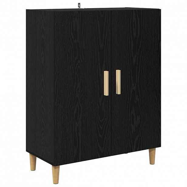 vidaXL Servírovací skříň Černý dub 69,5 x 34 x 90 cm Kompozitní dřevo