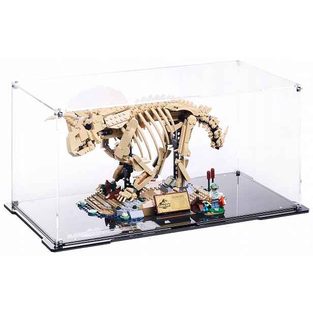 Blacked Brick vitrína pro Lego 77985 Jurský svět Kostra: triceratops