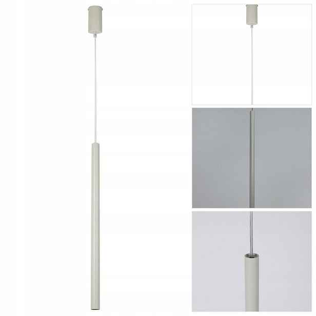 Závěsná lampa Sopel béžová v ložnici vedle postele, měkké světlo, nastavitelná, Sigma