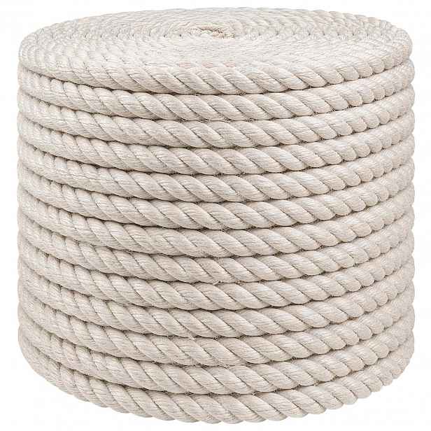 vidaXL Jutové lano 14 mm Bílá 100% jute Tossa