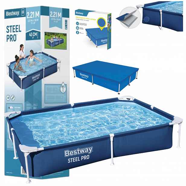 Bazén Zahradní rámový obdélníkový 221x150x43 Bestway 56401 Model 2026