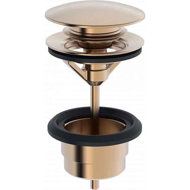 Hansa - Umyvadlová výpusť Push-Open, broušený bronz 0764010081