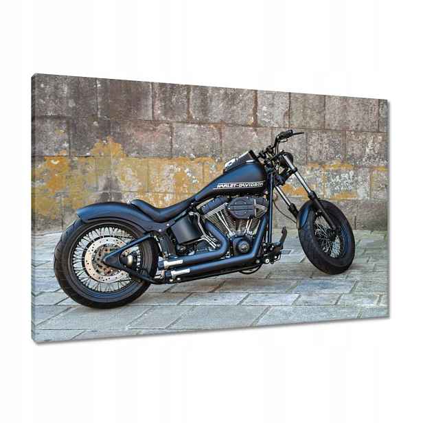 Obrazy 90x60 Harley Davidson Motocykl Černý