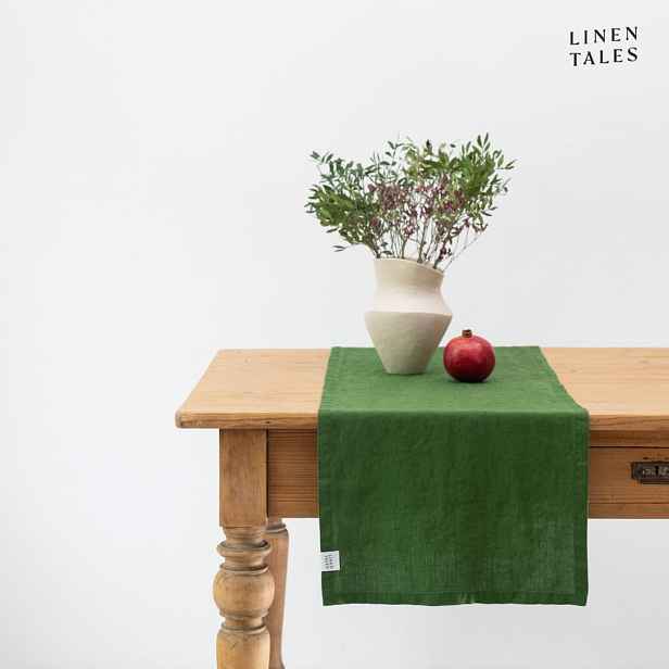 Lněný běhoun na stůl 40x150 cm True Green – Linen Tales