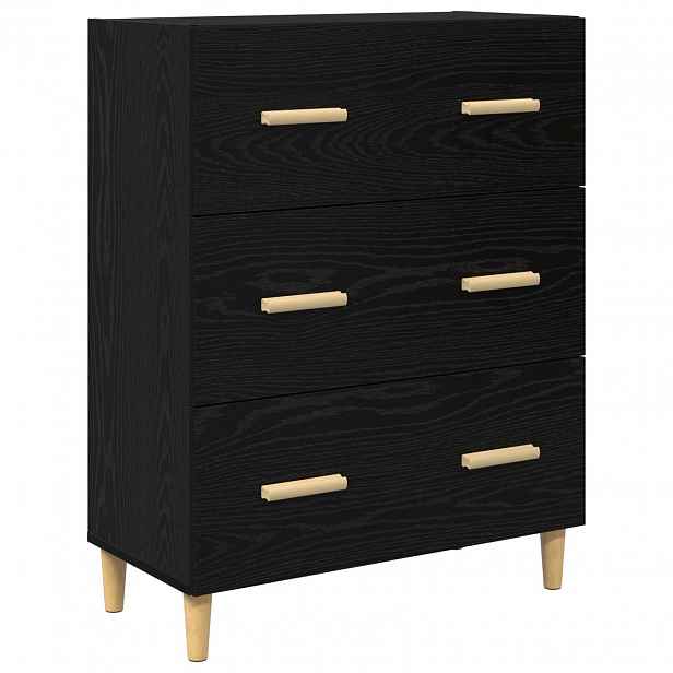 vidaXL Servírovací skříň Černý dub 69,5 x 34 x 90 cm Kompozitní dřevo