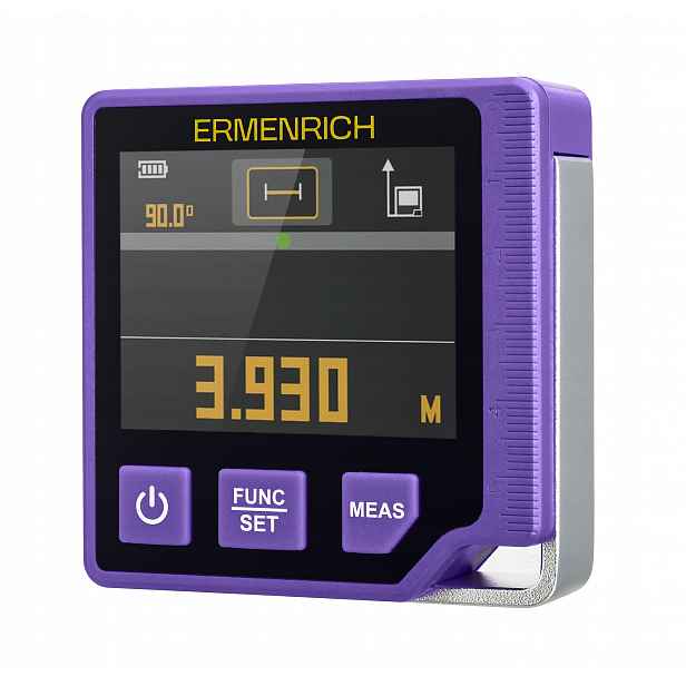 Digitální vodováha s laserovým dálkoměrem 3-v-1 Ermenrich Verk LQ60