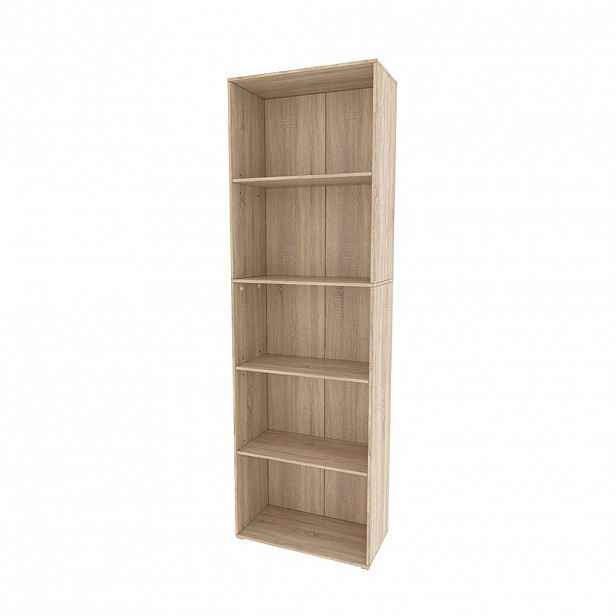 Vicco KNIHOVNA Bob Sonoma 60 x 190 cm s 5 přihrádkami