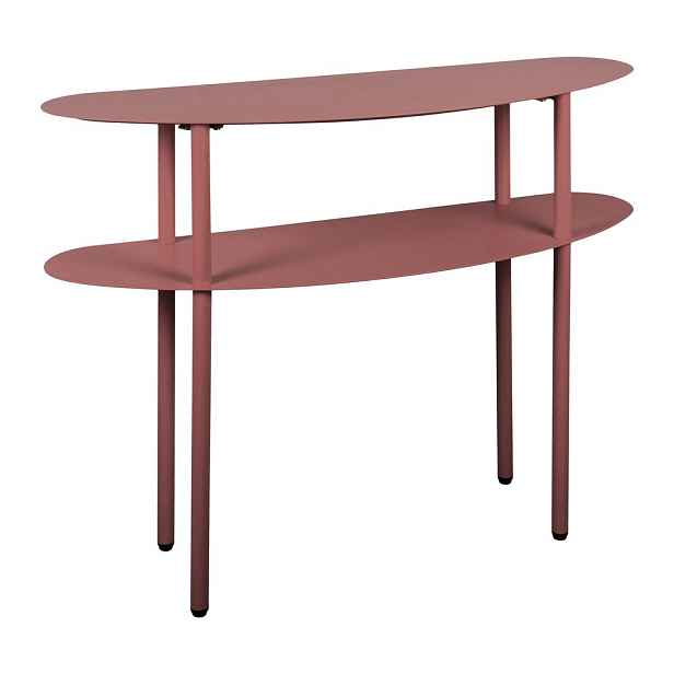 Vínový kovový konzolový stolek 28x90 cm Riqueza – Leitmotiv
