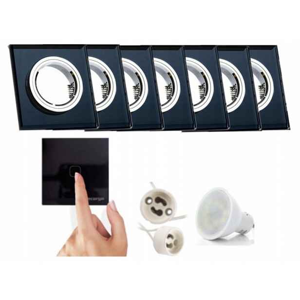 7X Skleněná Lampička Na Strop, Vypínač Led Žárovky 1.5W, Velmi Teplá