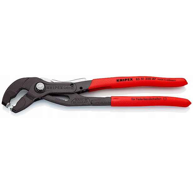 Kleště na hadicové spony z fosfátované pružinové pásky, Knipex