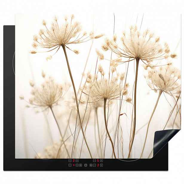 MuchoWow KRYT NA INDUKČNÍ DESKU Květiny - bílé - sluneční světlo 59x51 cm
