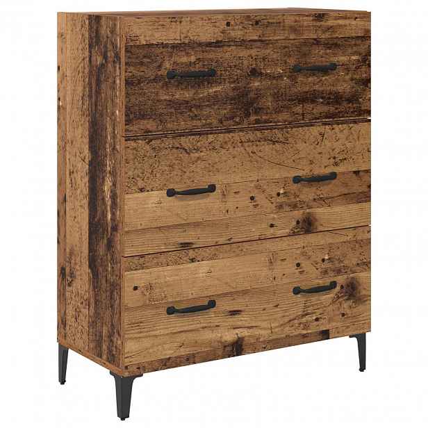 vidaXL Servírovací skříň se zásuvkou Staré dřevo 69,5 x 34 x 90 cm