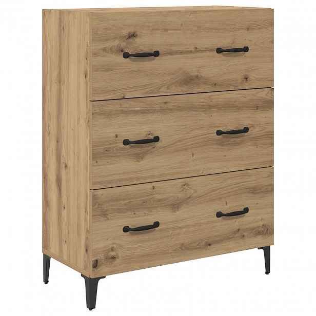 vidaXL Servírovací skříň Artisanový dub 69,5 x 34 x 90 cm